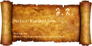 Holcz Karmelina névjegykártya